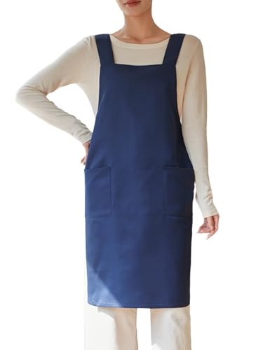 Kitchen Chef Aprons for Men Women Work Apron with 2 Pockets