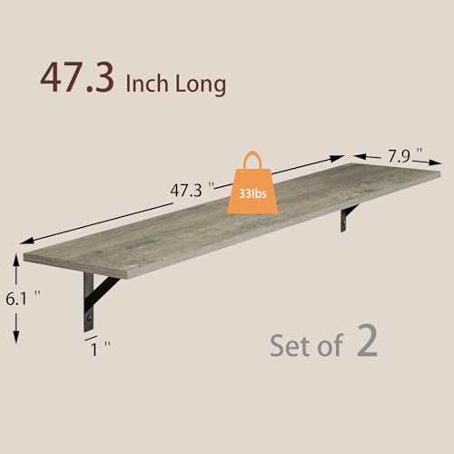 Long Wall Shelves (2 Count)