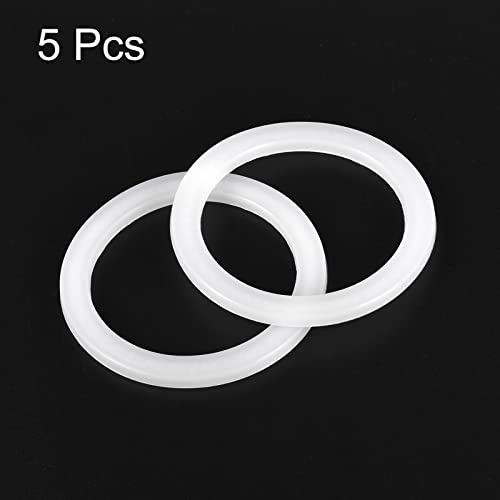 Gasket Seal Coffee Maker White Silicone Ring Replacement 50x64x4mm for 4 (5 Count)