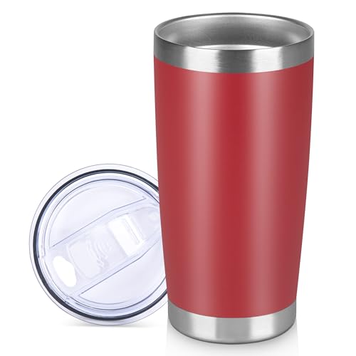 20 oz Tumbler Stainless Steel Tumblers Bulk with Lid Double Wall Insulated Coffee Tumbler Cups for Hot & Cold Drinks Powder Coated Travel Coffee Tumbler Mug Metal
