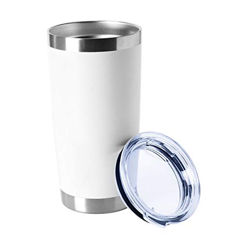 20oz Tumblers Bulk Stainless Steel Cup with Lid Double Wall Vacuum Insulated Coffee Mug for Cold & Hot Drinks 1 Pack