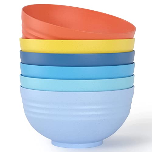 Set of 6] Unbreakable Large Cereal Bowls