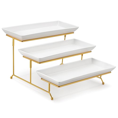 3 Tier Serving Trays for Party (4 Count)