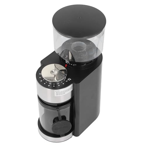 Home Kitchen Steel Blades Coffee Grinder with 25 Grind Setting Blower for Pot Siphon Pot French Press Pour Over Pot Coffee Bean Grinder 150W Electric Burr