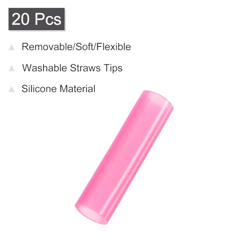 20Pcs Silicone Straw Tips (20 Count)