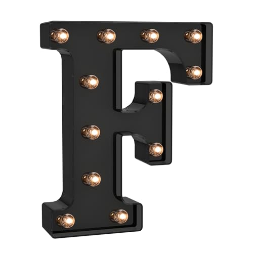 Black LED Letter Lights for Room Decor