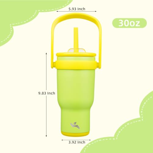 30 oz Tumbler with Handle and Straw