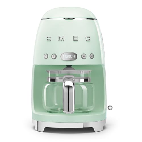 50's Retro Style Aesthetic Drip Coffee Machine with 10 Cup Glass Carafe
