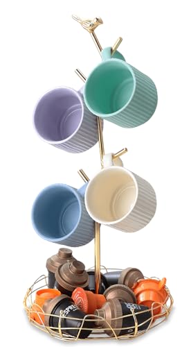 Gold Mug Holder & Mug Tree for Countertop