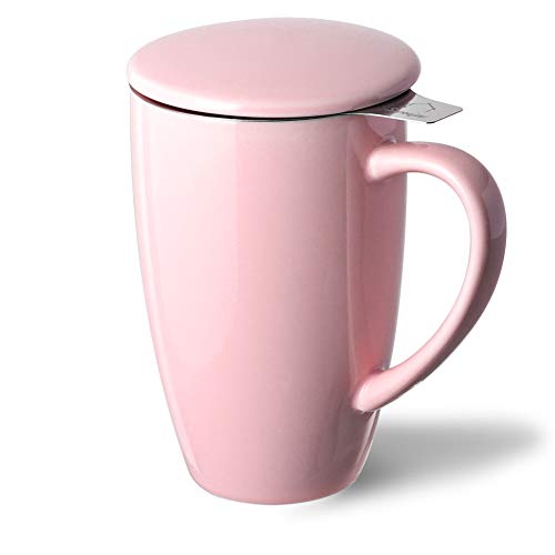 Sweejar Porcelain Tea Infuser Mug with Lid