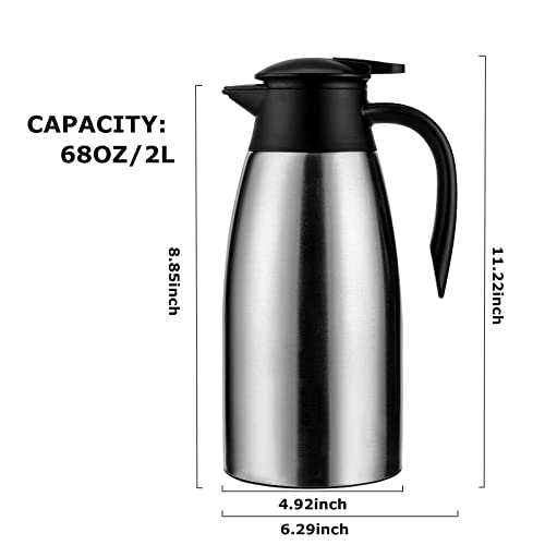 6 sets 70 oz Thermal Coffee Carafe for keeping hot (6 Count)