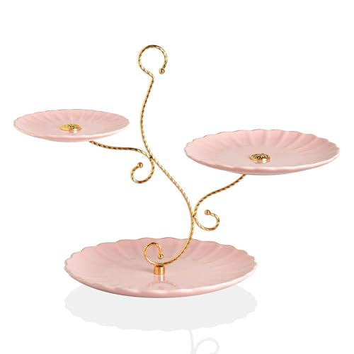Sweejar 3 Tier Ceramic Cake Stand Wedding