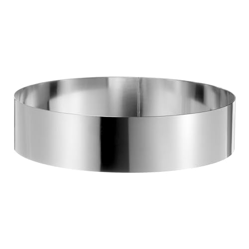 Round Cake Ring 8 x 2 Inch Seamless Stainless Steel Pastry Mousse Dessert Ring Mirror Coating for Baking Cooking Making Tool