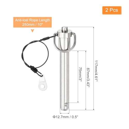 2 Pcs Quick Release Pin (2 Count)