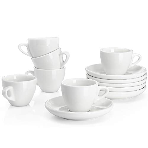 2 Ounce Espresso Cups with Saucers (6 Count)