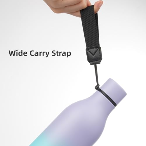 25 oz Insulated Stainless Steel Metal Water Bottle with Strap