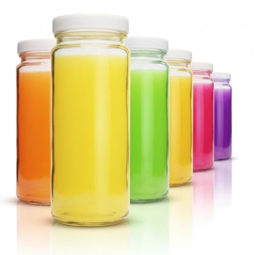Clear Glass Water Bottles Set (6 Count)