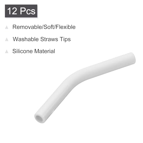12Pcs Silicone Straw Tips (12 Count)