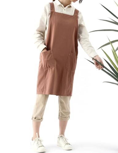 Soft Cotton Linen Apron for Women
