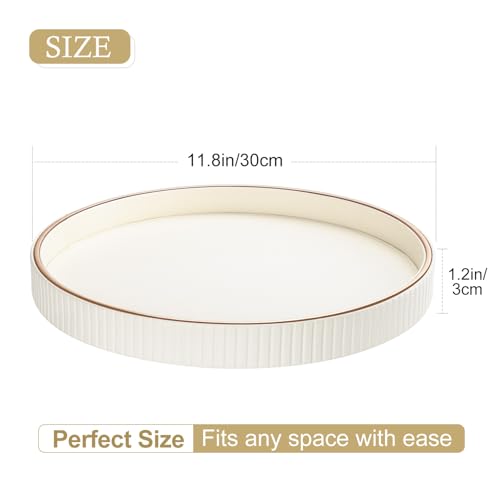 12" Round Decorative Serving Tray for Coffee Table