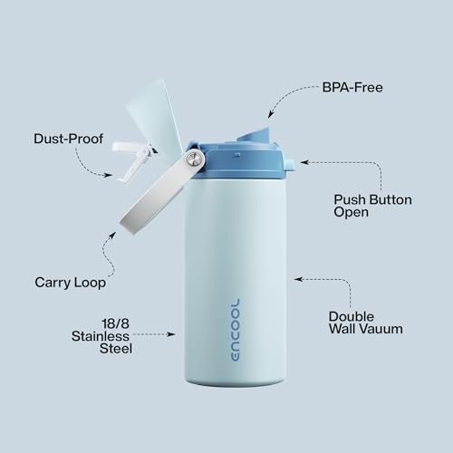 Insulated Water Bottle with Straw