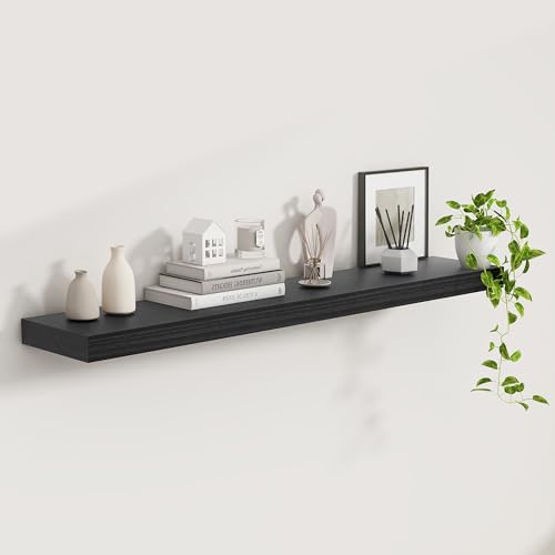 48" Black Floating Shelves
