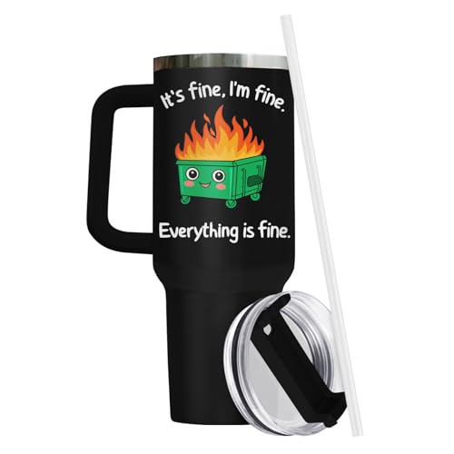 Dumpster Fire This Little 40 oz Tumbler with Handle