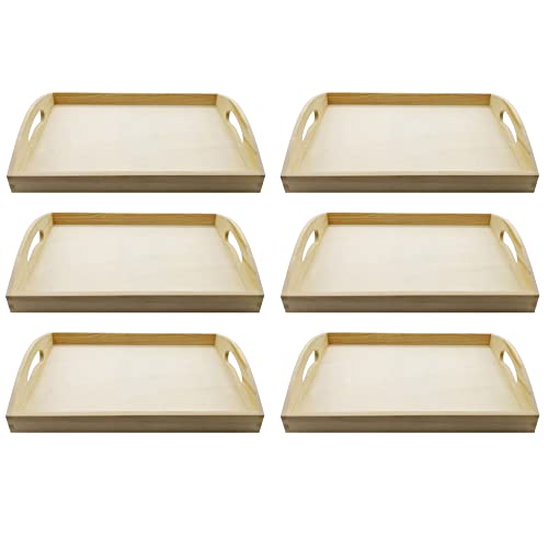 13" Wooden Tray (6 Count)