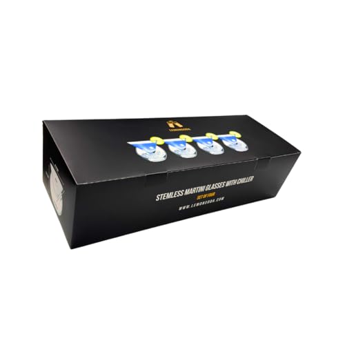 Stemless Martini Glasses with Chiller (4 Count)
