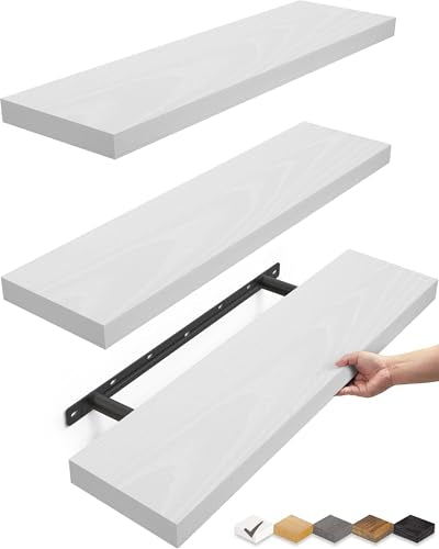 White Floating Shelves 22.5in
