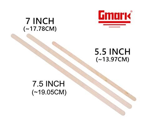 7.5 Inch 1.8mm Individually Wrapped Wooden Coffee Stirrers (500 Count)