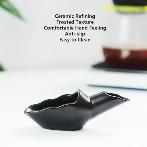 Coffee Bean Measuring Scoop with Funnel Coffee Bean Dosing Cup Ceramic Ground Coffee Spoon For Coffee Tea Sugar Flour