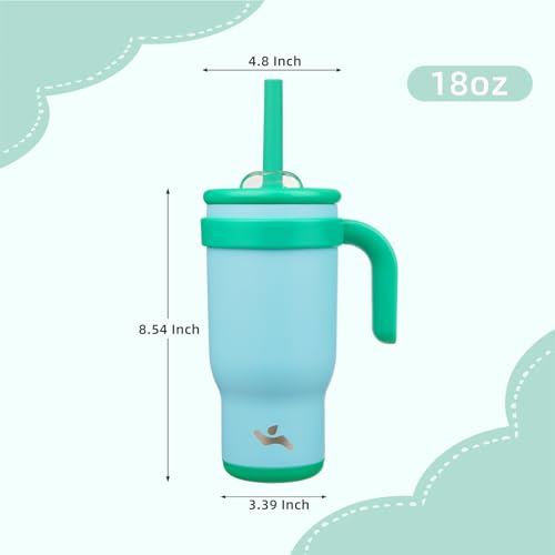 18 oz Tumbler with Handle and Straw
