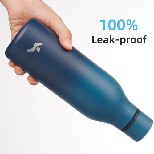 18 oz Insulated Stainless Steel Metal Water Bottle with Strap