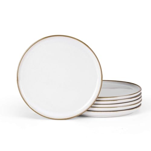 Ceramic 7.9 Inch Porcelain Dessert Plates Set of 6