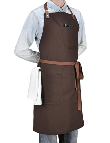 Mens Womens Chef Cooking Kitchen Apron with Pockets