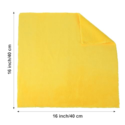 30 Pcs 16 x 16 Inch Edgeless Microfiber Plush Towels for Cars Detailing Drying Wash Polishing Absorbent Cleaning Cloths (30 Count)