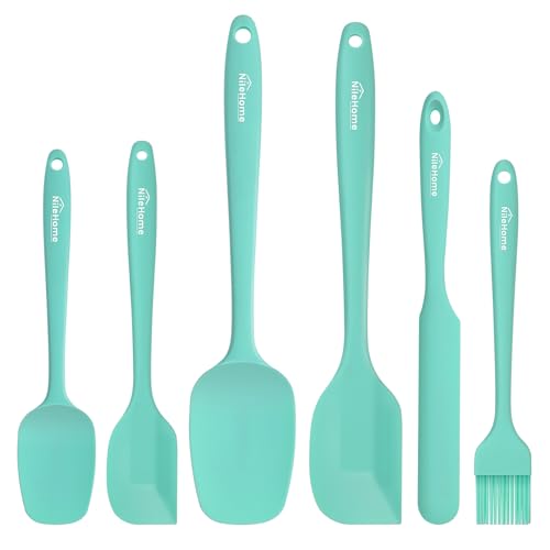 6 Pieces Silicone Spatula Set with Silicone Brush (6 Count)