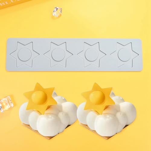 Star Lace Mat Silicone Mold For Chocolate Epoxy Resin Cake Topper Sugar Craft Baking Cake Lace Decoration Tool DIY Wedding