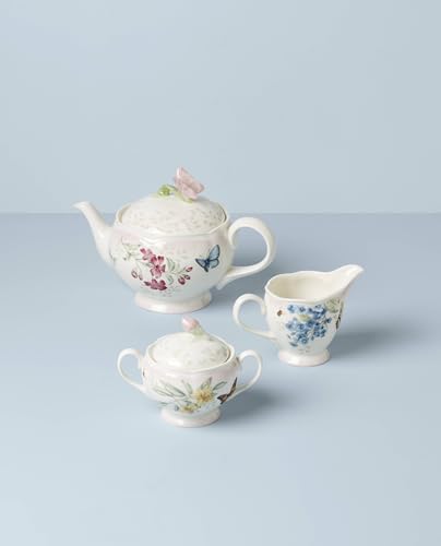 Butterfly Meadow Pink Ombre Porcelain Teapot Set (5 Count)