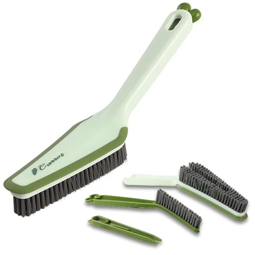 3-in-1 Detail Cleaning Brush, Crevice Grout Brush, Green