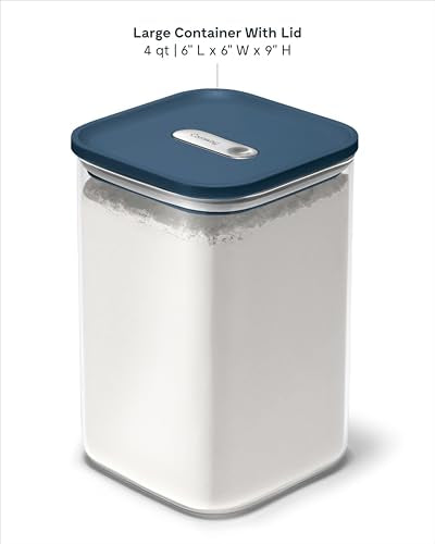 4 qt Glass Airtight Food Storage Container with Lid