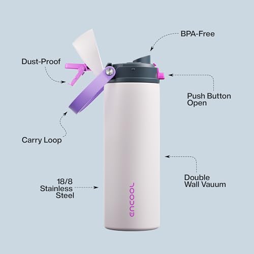 Insulated Water Bottle with Straw