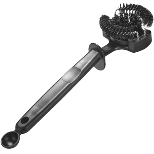 Espresso Machine Cleaning Brush with Detachable Bristles and Spoon Coffee Machine Brush Cleaner for Group Head Maintenance Handle Design 10.03 X 2.95 X 0.78 in