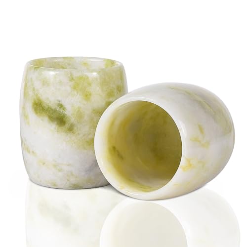 Natural Jade Shot Glasses Set of 2 (2 Count)