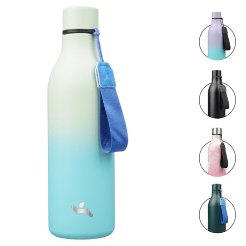 25 oz Insulated Stainless Steel Metal Water Bottle with Strap