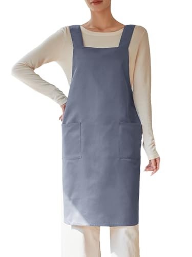 Kitchen Chef Aprons for Men Women Work Apron with 2 Pockets