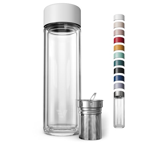 Glass Multi Tea Infuser Bottle 14oz