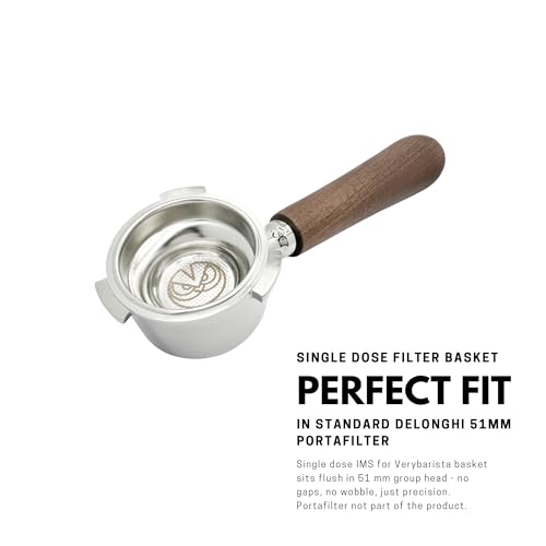 IMS Precision Filter Basket Compatible with Delonghi Espresso Machines. Single Espresso 8