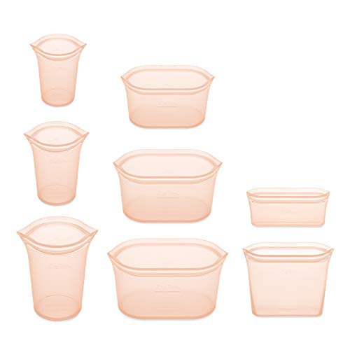 Reusable Food Storage Containers Full Set of 8 Peach